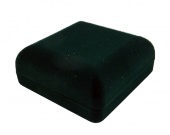 Футляр бархатный зеленый квадратный под комплект (кольцо, серьги, подвеска)