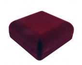 Футляр бархатный бардовый квадратный под комплект (кольцо, серьги, подвеска)